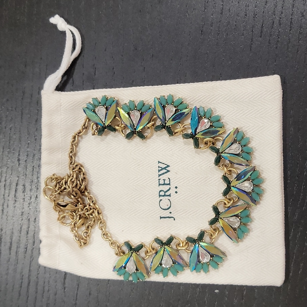 J.Crew Blue Floral Necklace